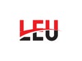 LEU Letter Initial Logo Design Royalty Free Stock Photo