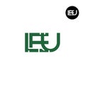 LEU Logo Letter Monogram Design Royalty Free Stock Photo