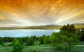 Leucate lake in langudoc country Royalty Free Stock Photo