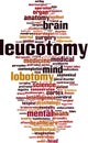 Leucotomy word cloud Royalty Free Stock Photo