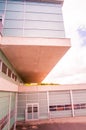 Leudelange, Luxembourg - May 5 2013 : Water tower with itÃ¢â¬â¢s modern design in concrete and fiberglass, also a fire department