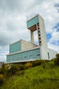 Leudelange, Luxembourg - May 5 2013 : Water tower with itÃ¢â¬â¢s modern design in concrete and fiberglass, also a fire department