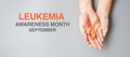 Leukemia Awareness month, Orange Ribbon for supporting people living and illness. Healthcare and World cancer day concept