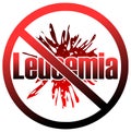 Leukemia ban, health, prevention, color, isolated.