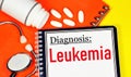 Leukemia.The text label of the medical diagnosis.
