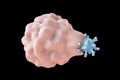 Leukocyte engulfing virus Royalty Free Stock Photo