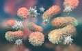 Leukocytes attack the virus. Immunity of the body
