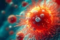 Leukocytes Attack Viruses. Ai generatad Royalty Free Stock Photo