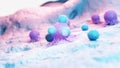 Leukocytes attacking a cancer cell Royalty Free Stock Photo