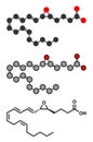 leukotriene A4 (LTA4) molecule Royalty Free Stock Photo