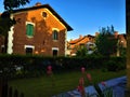 The Leumann Village, in Collegno town, Turin city, Italy. Art, history, architecture and factory Royalty Free Stock Photo