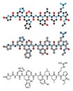 Leuprolide leuprorelin GnRH analog drug molecule. Royalty Free Stock Photo