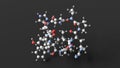 leuprorelin molecule, molecular structure, leuprolide, ball and stick 3d model, structural chemical formula with colored atoms Royalty Free Stock Photo