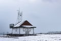 Leuty Life Guard Station in winter Royalty Free Stock Photo