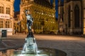 Fonske, a statue in the center of the university city of Leuven, Belgium Royalty Free Stock Photo