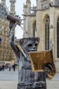 Fonske, a statue in the center of the university city of Leuven, Belgium Royalty Free Stock Photo