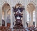 Interior of Saint Peter`s Church in Brabantine Gothic style