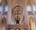 Interior of Saint Peter`s Church in Brabantine Gothic style