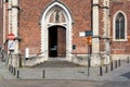 Leuven, Flemish Brabant - Belgium - Facade and entrance of the catholic Saint Anthony Chapel