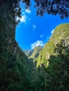 Levada do Caldeirao Verde, popular walkway over mountains of Madeira