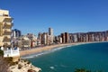 Levante beach, Benidorm, Spain. Royalty Free Stock Photo