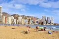 Levante Beach, in Benidorm, Spain Royalty Free Stock Photo