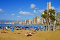 Levante Beach, in Benidorm, Spain Royalty Free Stock Photo