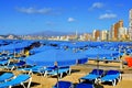 Levante Beach, in Benidorm, Spain Royalty Free Stock Photo