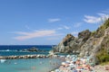 Vallesanta beach at summer. Levanto. Liguria. Italy