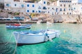 Levanzo fishing boats Royalty Free Stock Photo