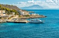 View of Levanzo Island, is the smallest of the three Aegadian islands in the Mediterranean sea of Sicily. Royalty Free Stock Photo