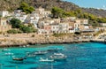 View of Levanzo Island, is the smallest of the three Aegadian islands in the Mediterranean sea of Sicily. Royalty Free Stock Photo