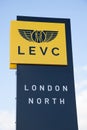 The LEVC signage in Potters Bar, in the UK