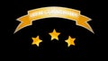 Level completed nice stars black bg