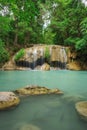 Level 2 of Erawan Waterfall in Kanchanaburi, Thailand