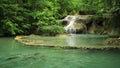 Level 1 of Erawan Waterfall with Neolissochilus stracheyi fish in Kanchanaburi