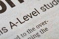 A-Level Higher Education Concept Highlighting Academic Achievement and Student Progress Royalty Free Stock Photo