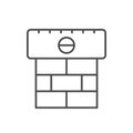 Level measuring line outline icon