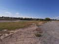 Levey next to the Dried Up Rio Grande in West El Paso, Texas, near the New Mexico border Royalty Free Stock Photo