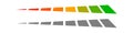 Level, progress bar, indicator. Low-high progression, guage, meter and scale. Benchmark, performance indication