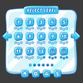 Level selection game menu ice style