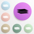 level sheets badge color set. Simple glyph, flat vector of web icons for ui and ux, website or mobile application Royalty Free Stock Photo