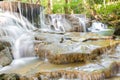 Waterfall Huai Mae Kamin in Kanchanaburi, Thailand Royalty Free Stock Photo