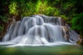 Level three of Huai Mae Kamin Waterfall Royalty Free Stock Photo