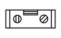 Level tool builder instrument vector black outline icon isolated on white background Royalty Free Stock Photo