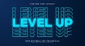Level up title 3d editable text effect template Royalty Free Stock Photo