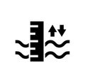 Level water icon, line color vector illustration