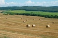 Levels with bales. Royalty Free Stock Photo