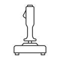 Lever joystick vector icon.Outline vector icon isolated on white background lever joystick .