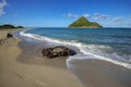 Levera Beach on Grenada Island with a view of Sugar Loaf Island, Grenada